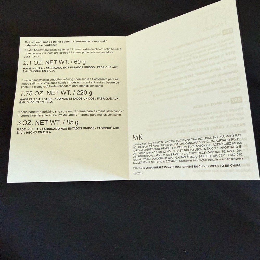 Mary Kay Satin Hands Pampering Set Fragrance Free - Picture 4 of 4